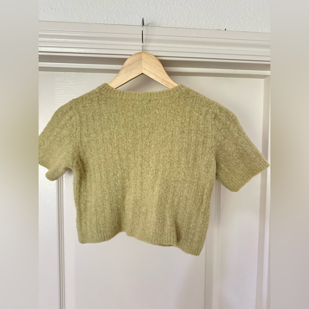 Tach Dalia knot pistachio Cardigan Sweater Too Anthropologie XS - Picture 7 of 7